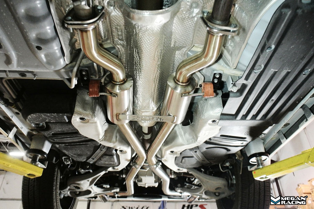 Megan Racing Cat Back Exhaust System for 2014 to 2023 Dodge Durango AWD RWD V6 V8 Dual Bumper Opening - MR-CBS-DDU14V6