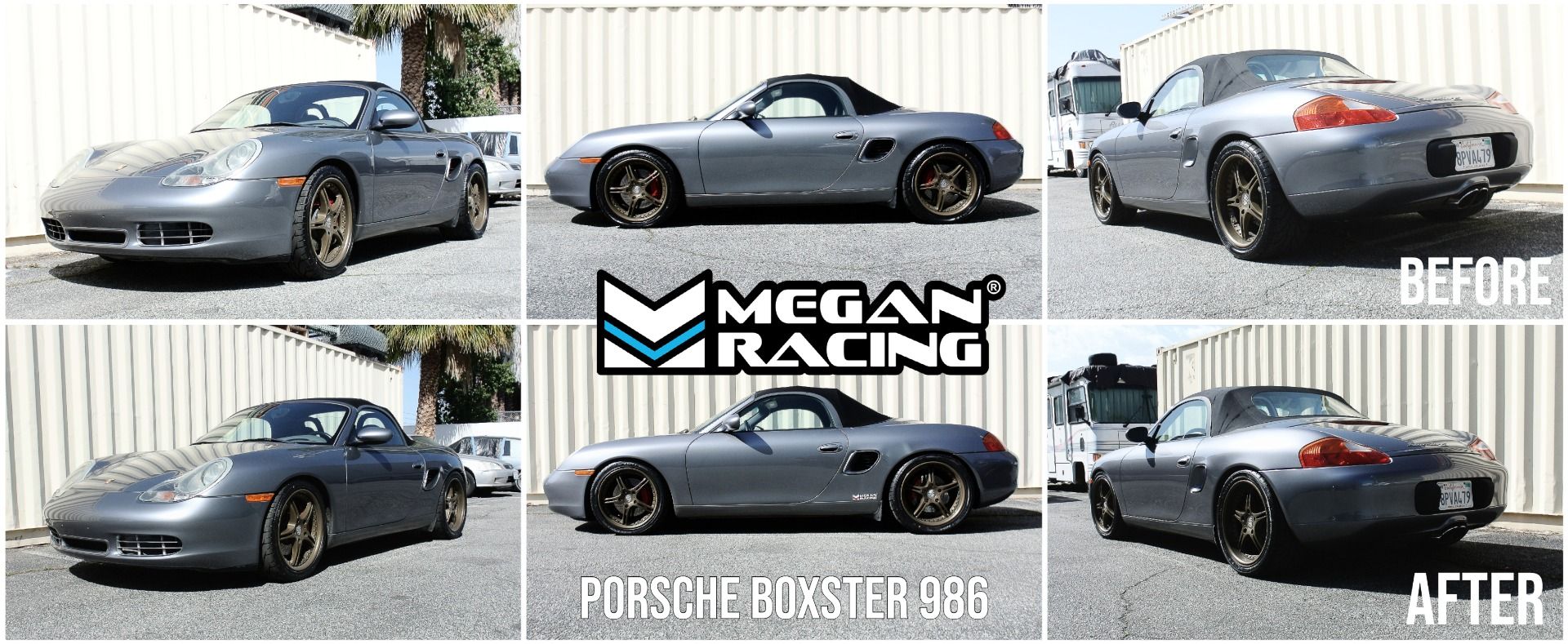 Megan Racing Coilover Damper Kit for Porsche Boxster 986 1997-2004 – 32-Level Adjustment