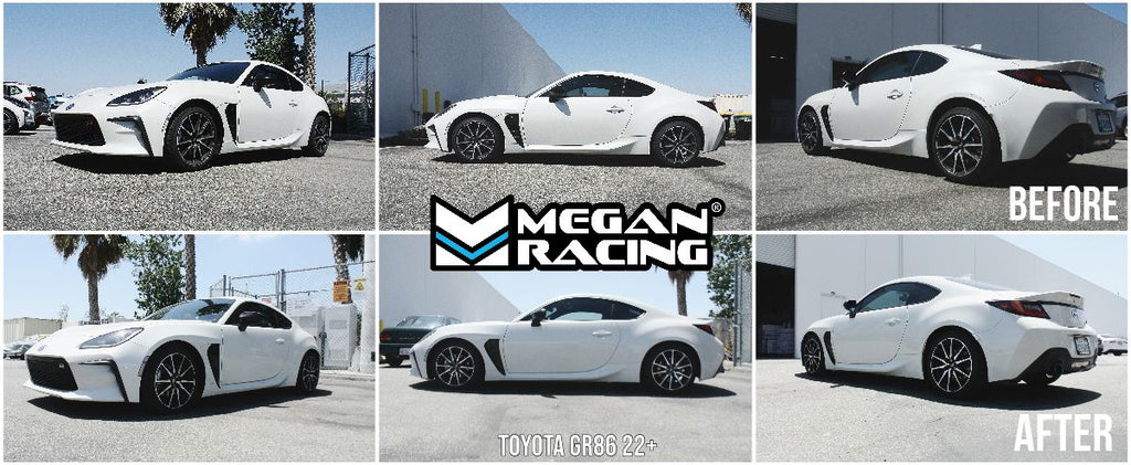 Megan Racing Lowering Springs for Toyota GR86 2022+ Front Drop 20mm Rear Drop 28mm Powder Coated Finish MR-LS-TG8622