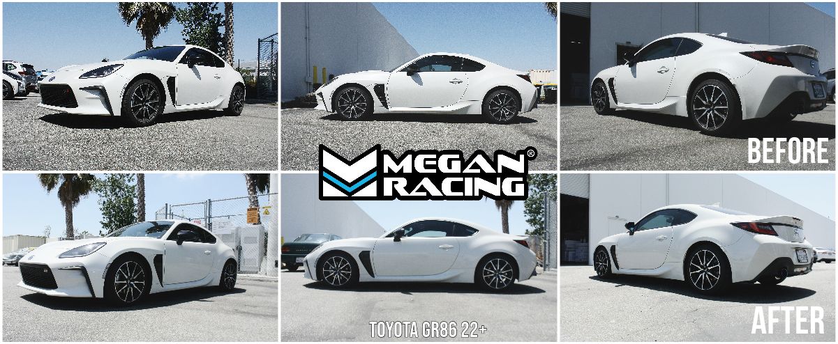Megan Racing Lowering Springs for Toyota GR86 2022+ Front Drop 20mm Rear Drop 28mm Powder Coated Finish MR-LS-TG8622