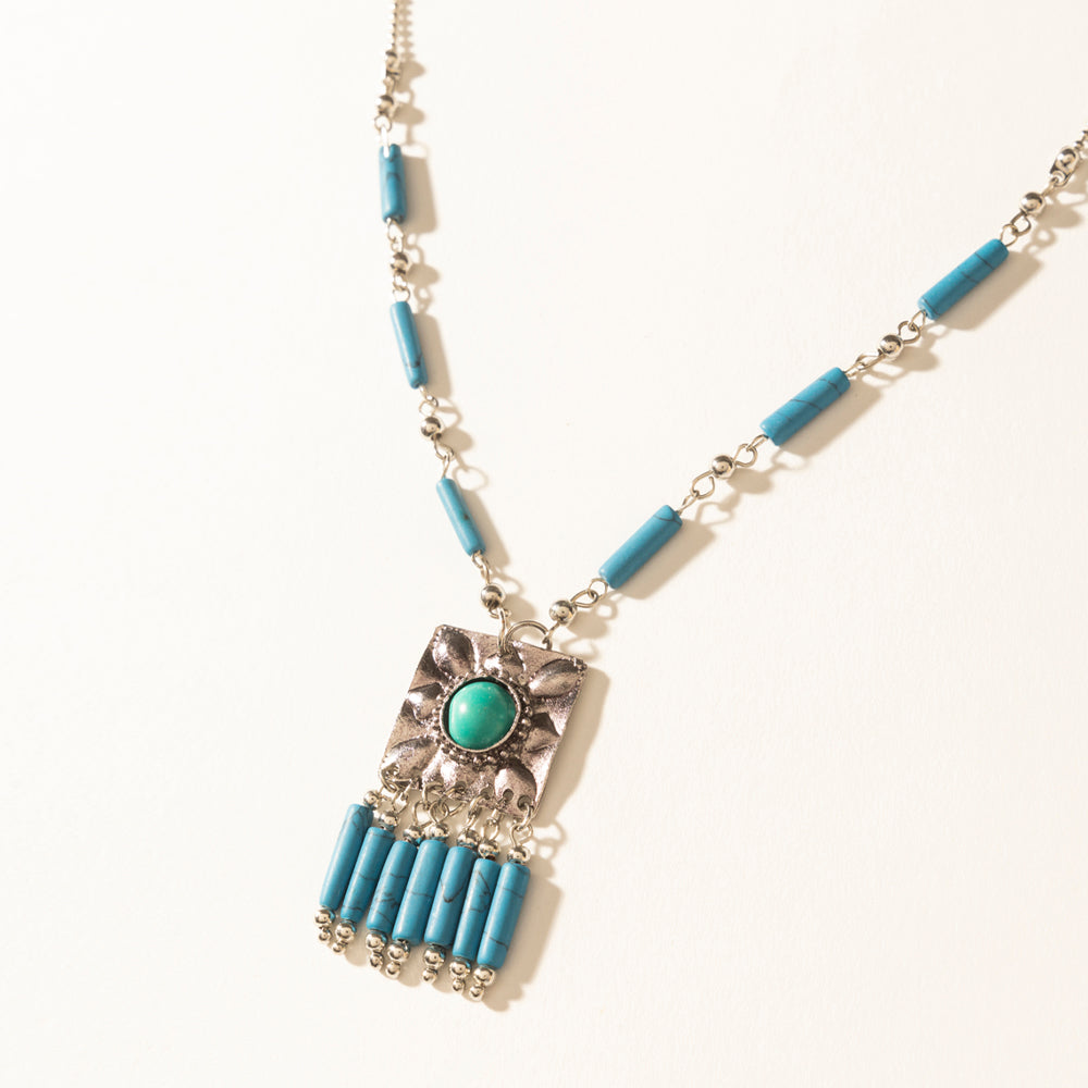 Myra Blue Coyote Necklace in Turquoise Charm - PhishStones Products
