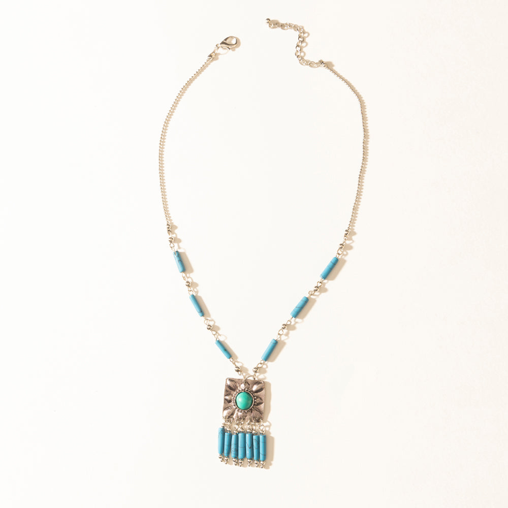 Myra Blue Coyote Necklace in Turquoise Charm - PhishStones Products