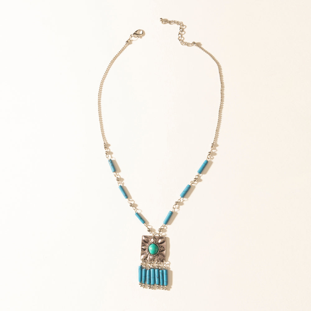 Myra Blue Coyote Necklace in Turquoise Charm - PhishStones Products