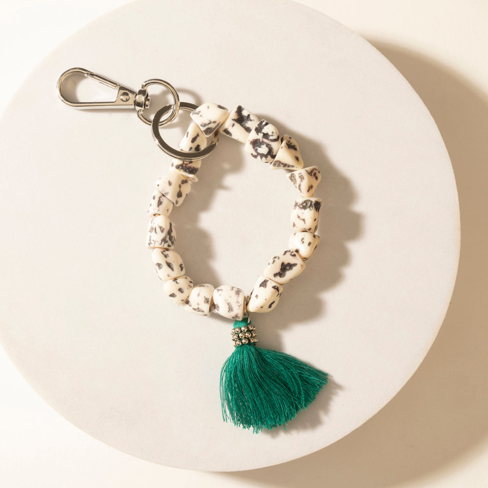 Myra Canyon Storm Tassel Keychain in Speckled Dust - PhishStones Products