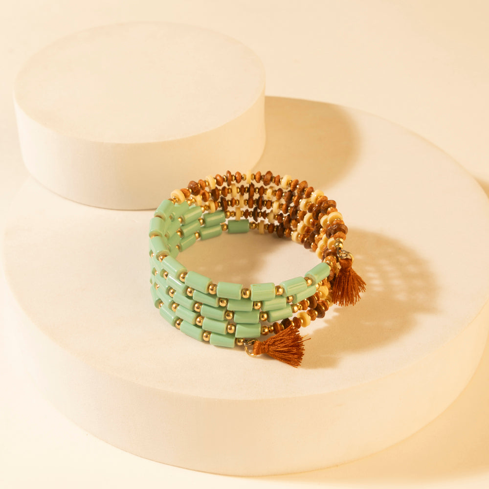 Myra Chaparral Sky Bead Bracelet in Blue Sage - PhishStones Products