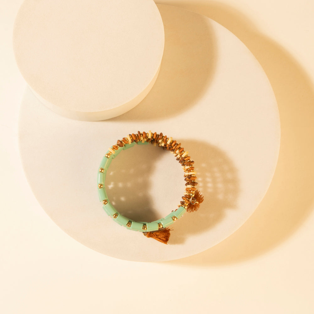Myra Chaparral Sky Bead Bracelet in Blue Sage - PhishStones Products