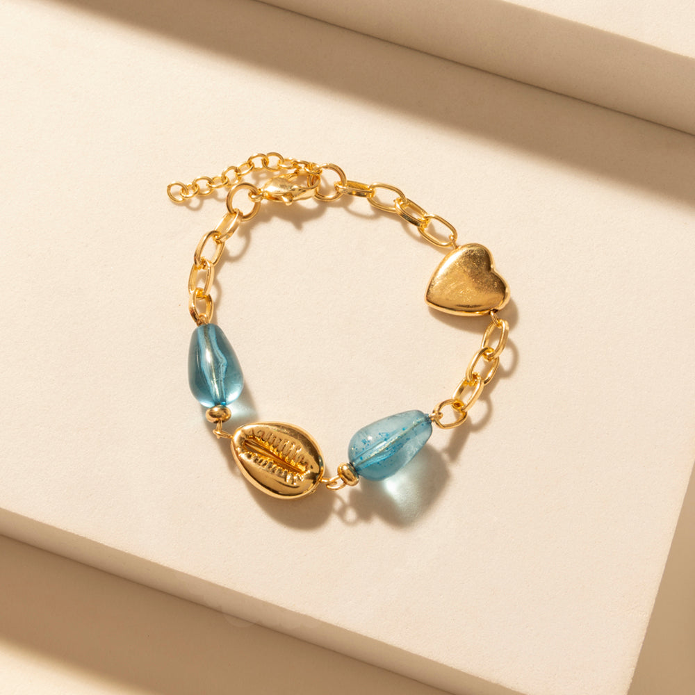 Myra Gilded Lasso Stack Bracelet in Arena Blue - PhishStones Products