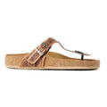 Myra Grashius Leather Slip - on Flats for Women - Handtooled Casual Sandals with Western Flair - PhishStones Products
