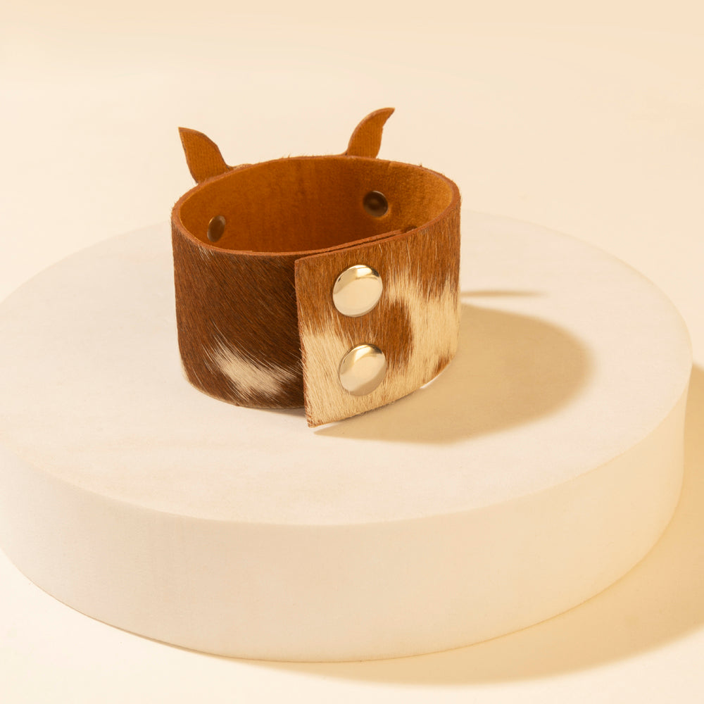 Myra Herd Boss Hairon Cuff in Speckled Brown - PhishStones Products