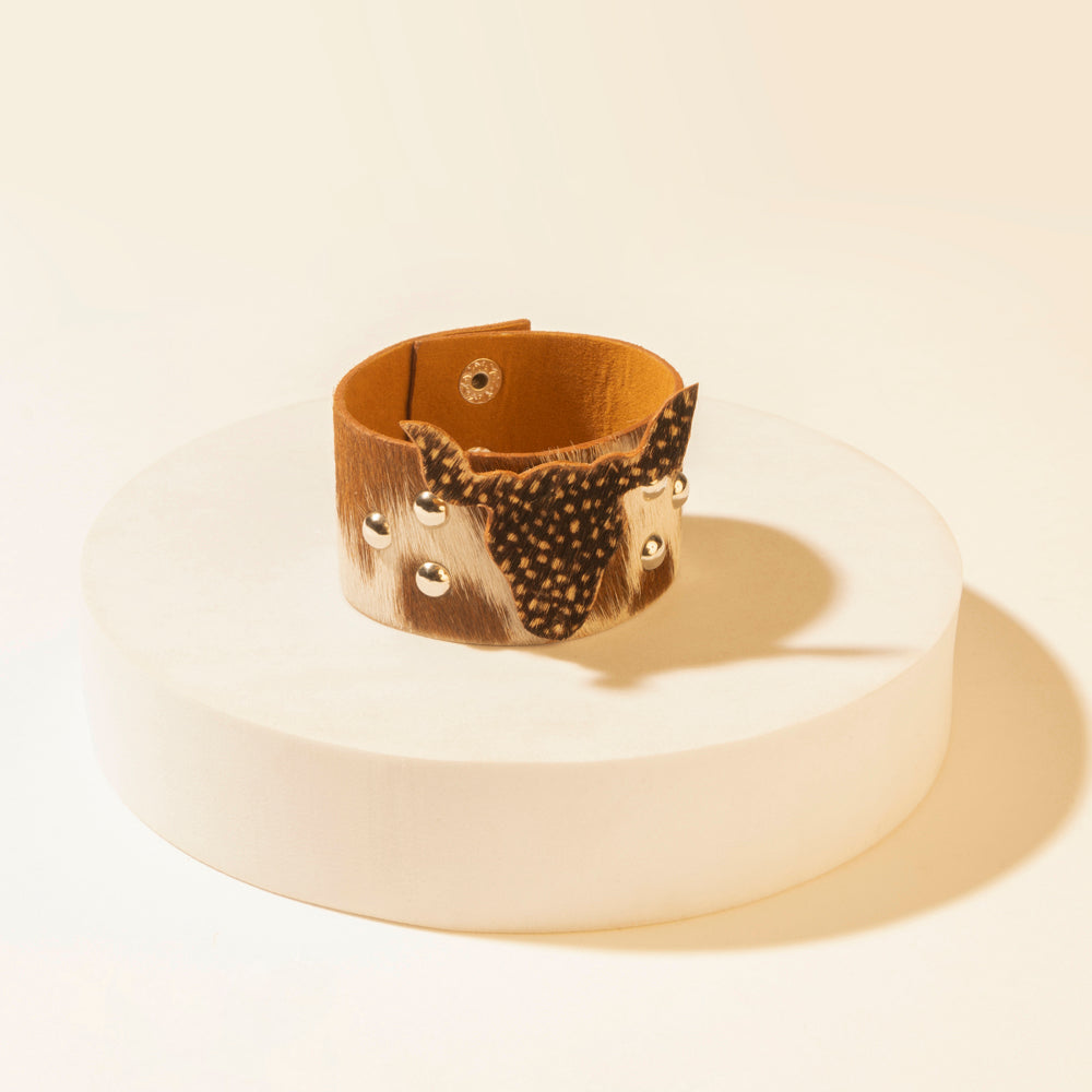 Myra Herd Boss Hairon Cuff in Speckled Brown - PhishStones Products