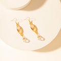 Myra Honey Crystal Dangle Earrings in Dawn Blush - PhishStones Products