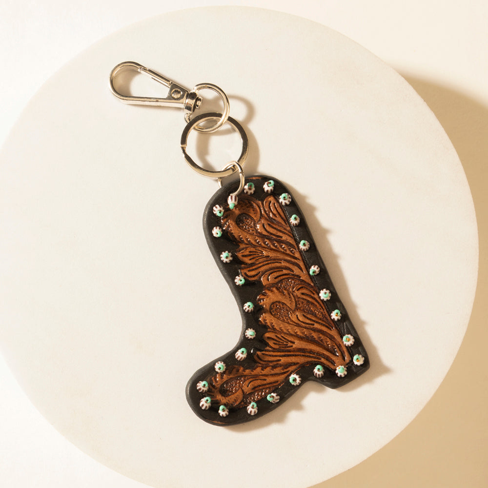Myra Legend Boot Charm Keychain in Carve Tan - PhishStones Products
