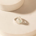 Myra Marquise Halo Sterling Silver Ring in Mirage Grey - PhishStones Products