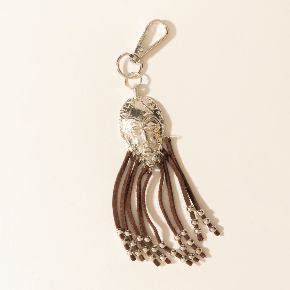 Myra Night Spirit Charm Keychain in Suede Black - PhishStones Products