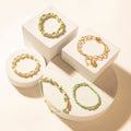 Myra Palomino Shine Stack Bracelet in Frost Green - PhishStones Products