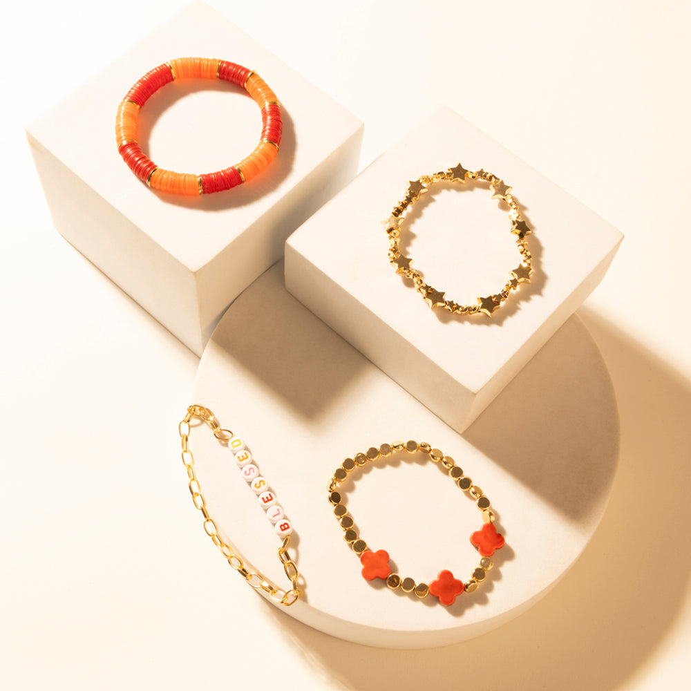 Myra Sunset Aire Stack Bracelet in Golden Flame - PhishStones Products