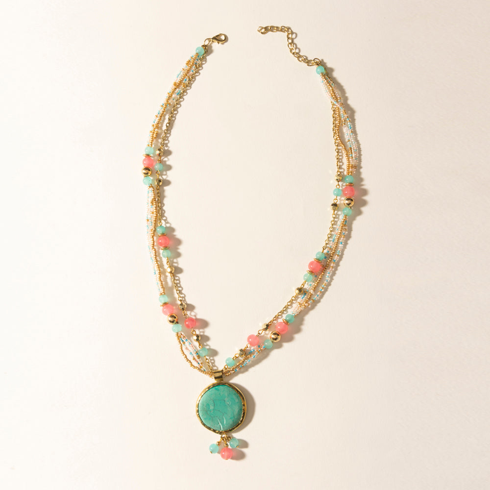 Myra Wild Posy Necklace in Sherbet Sunset - PhishStones Products