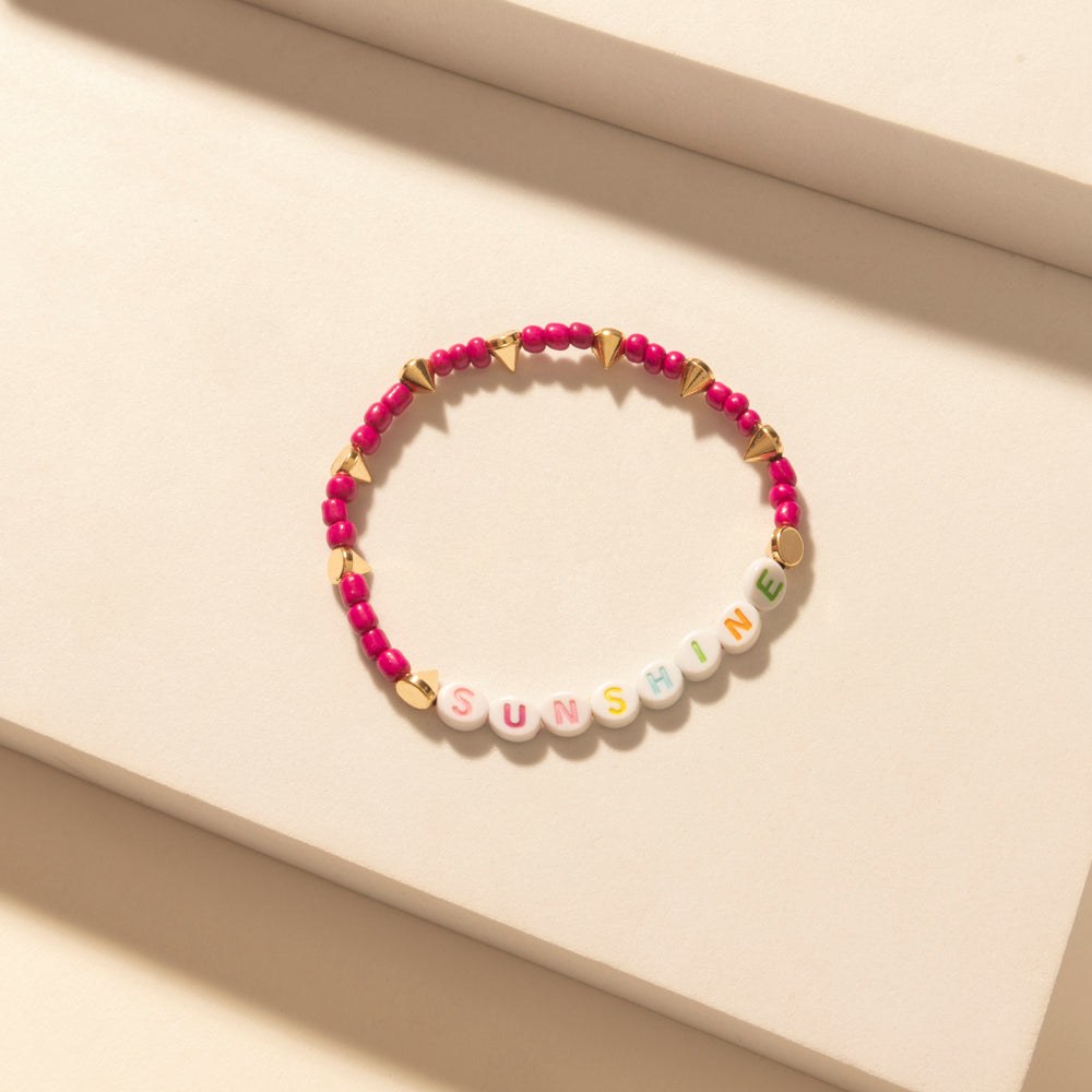 Myra Wildflower Sunshine Stack Bracelet in Carnival Pink - PhishStones Products