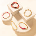 Myra Wildflower Sunshine Stack Bracelet in Carnival Pink - PhishStones Products