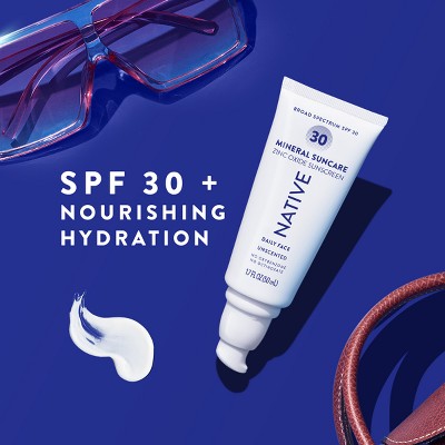 Native Mineral Face Lotion Unscented SPF 30 1.7 fl oz - Imperfect Box - PhishStones Products