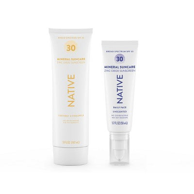 Native Mineral Face Lotion Unscented SPF 30 1.7 fl oz - Imperfect Box - PhishStones Products