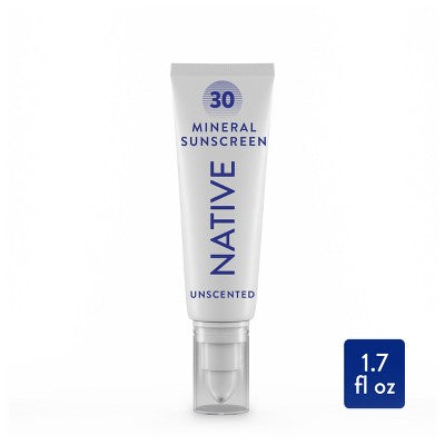Native Mineral Face Lotion Unscented SPF 30 1.7 fl oz - Imperfect Box - PhishStones Products