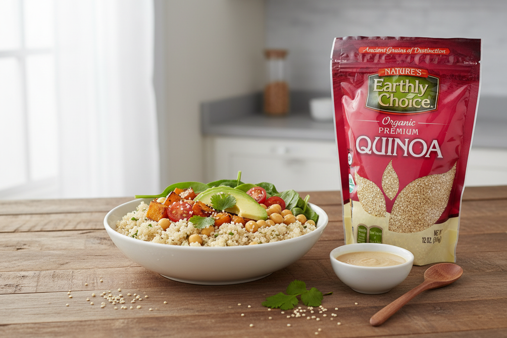 Nature's Earthly Choice Organic Quinoa - Premium White Quinoa (Case of 6, 12 Oz. Each)