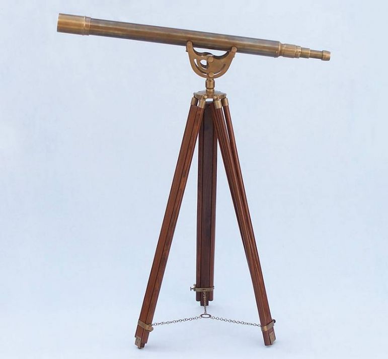 Floor Standing Antique Brass Anchormaster Telescope 65""