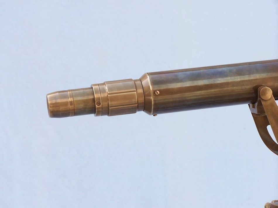 Floor Standing Antique Brass Anchormaster Telescope 65""