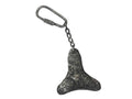 Antique Silver Cast Iron Propeller Key Chain 5""