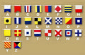 Set of 26 - Decorative Cloth Nautical Alphabet Flags 20""
