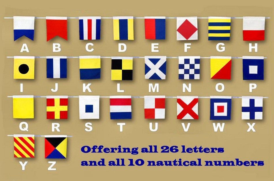 Letter D Cloth Nautical Alphabet Flag Decoration 20""