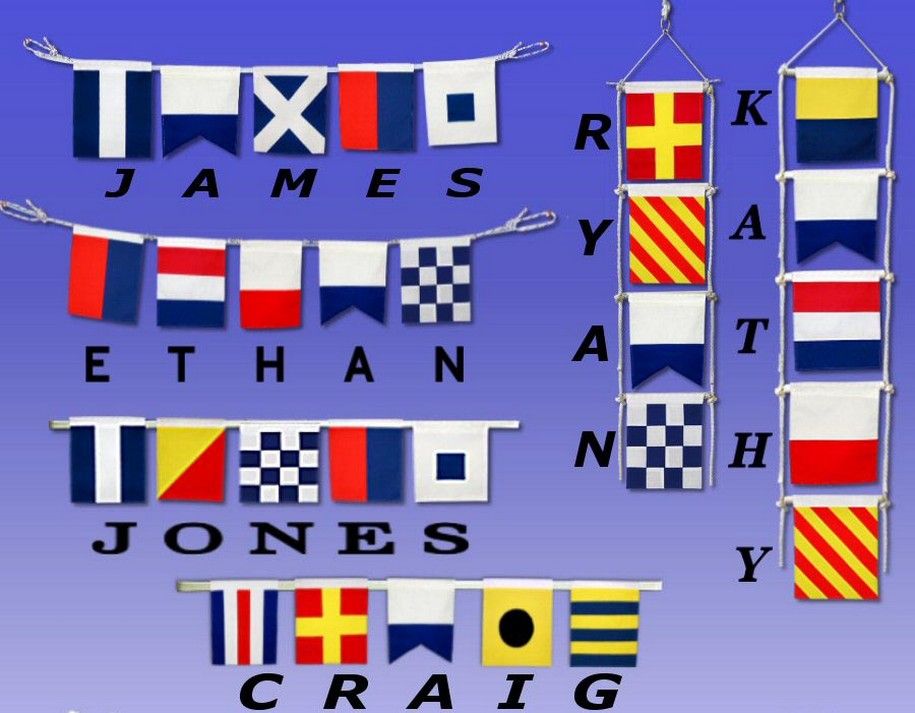 Letter A Rustic Wooden Nautical Alphabet Flag Decoration 16""