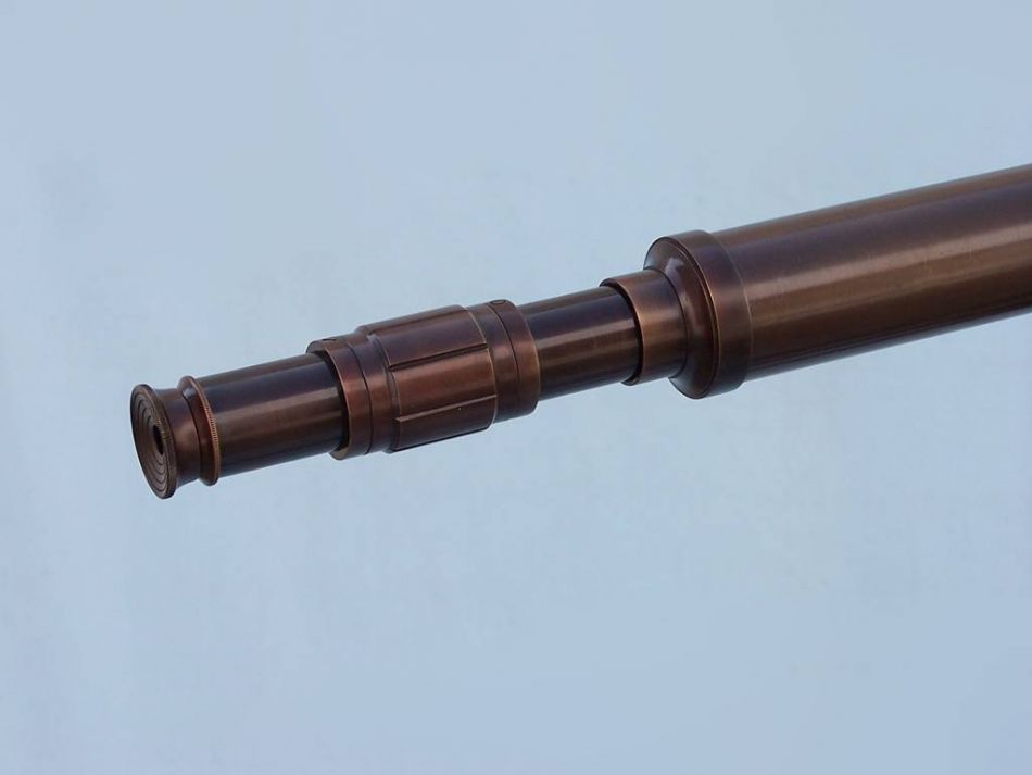 Floor Standing Bronzed Galileo Telescope 65""