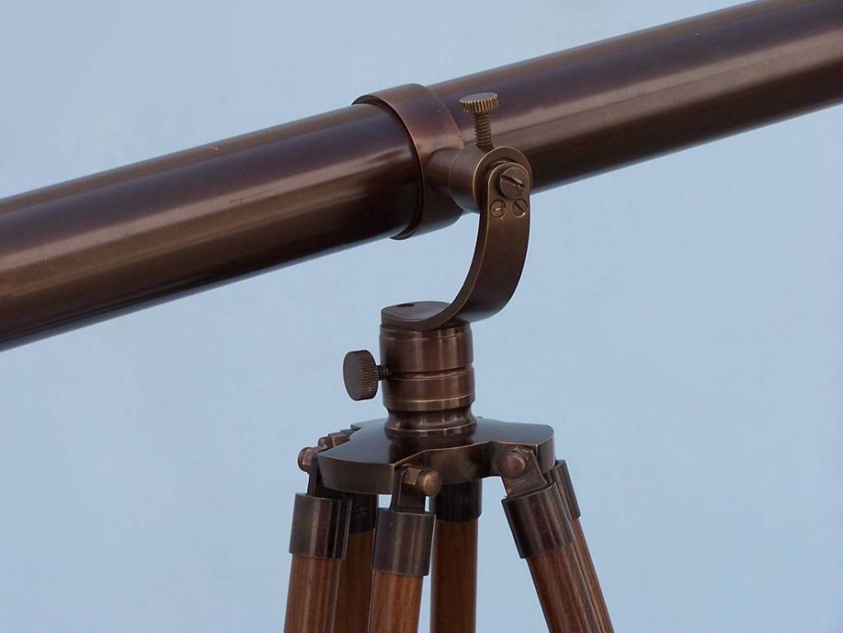 Floor Standing Bronzed Galileo Telescope 65""