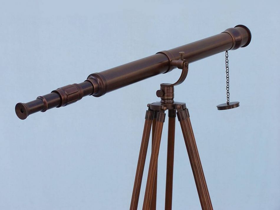 Floor Standing Bronzed Galileo Telescope 65""