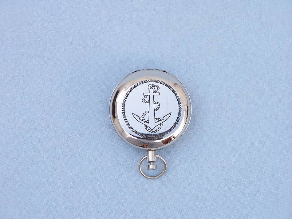 Chrome Anchor Scout's Push Button Compass 2""