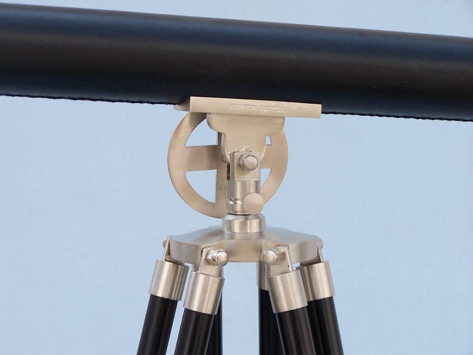 Floor Standing Brushed Nickel With Leather Griffith Astro Telescope 65""