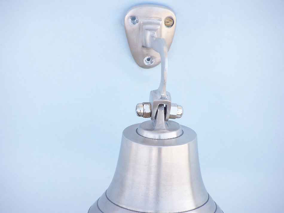 Brushed Nickel Hanging Ship's Bell 6""
