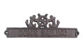 Cast Iron Gone Sailing Sign with Ship Wheel and Anchors 9""