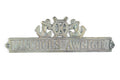 Antique Bronze Cast Iron Anchors Aweigh Sign with Ship Wheel and Anchors 9""