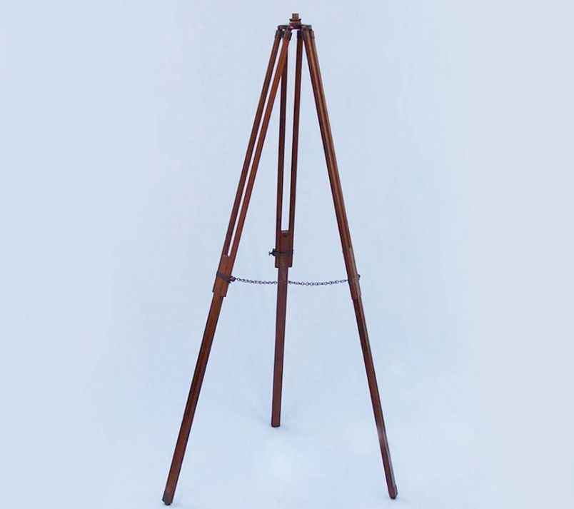 Floor Standing Antique Copper With Leather Galileo Telescope 65""