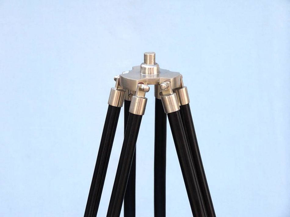 Floor Standing Brushed Nickel With Leather Anchormaster Telescope 50""