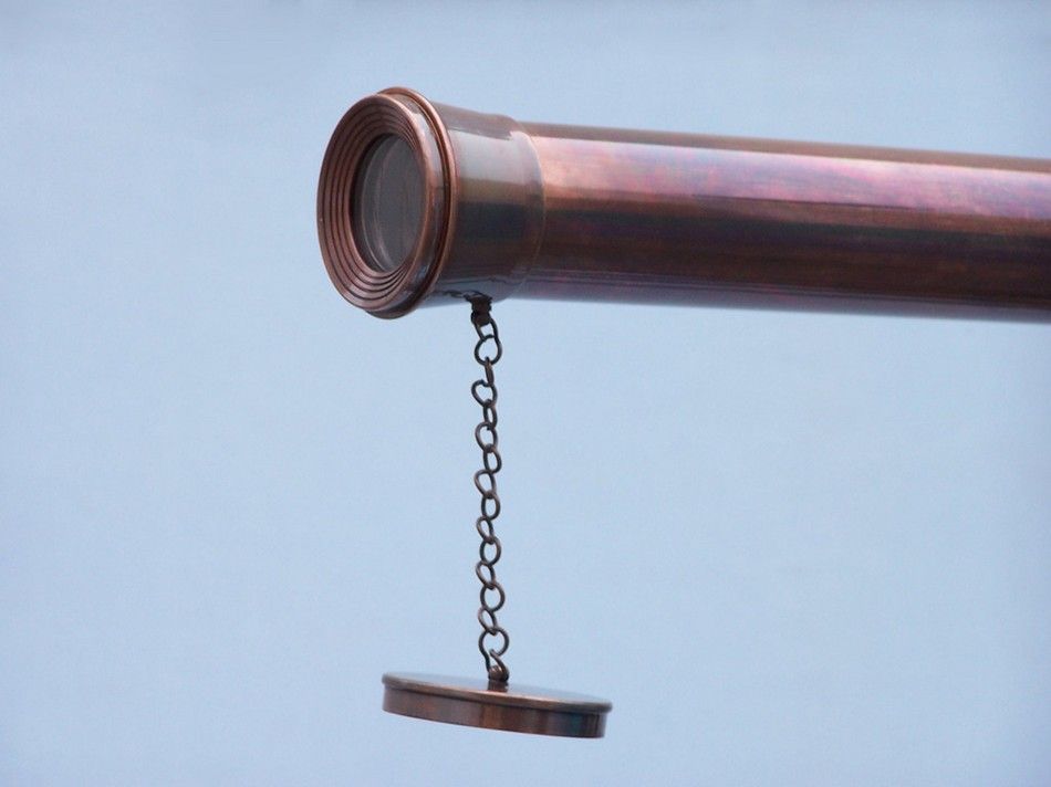 Floor Standing Antique Copper Griffith Astro Telescope 64""