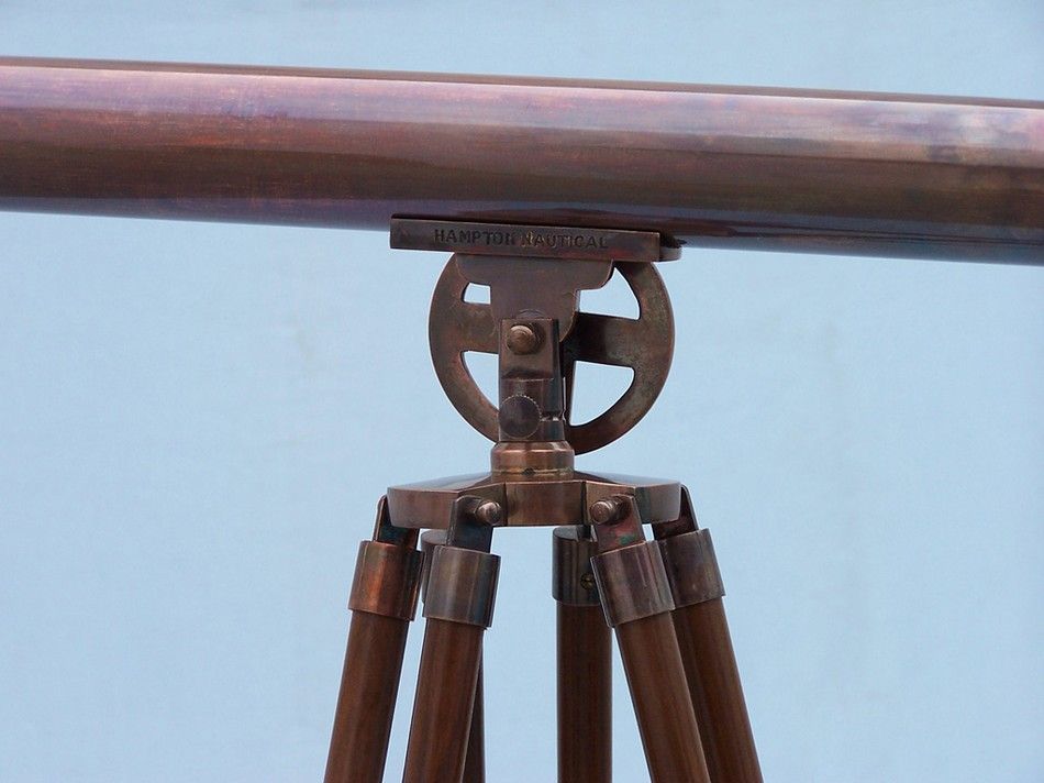 Floor Standing Antique Copper Griffith Astro Telescope 64""