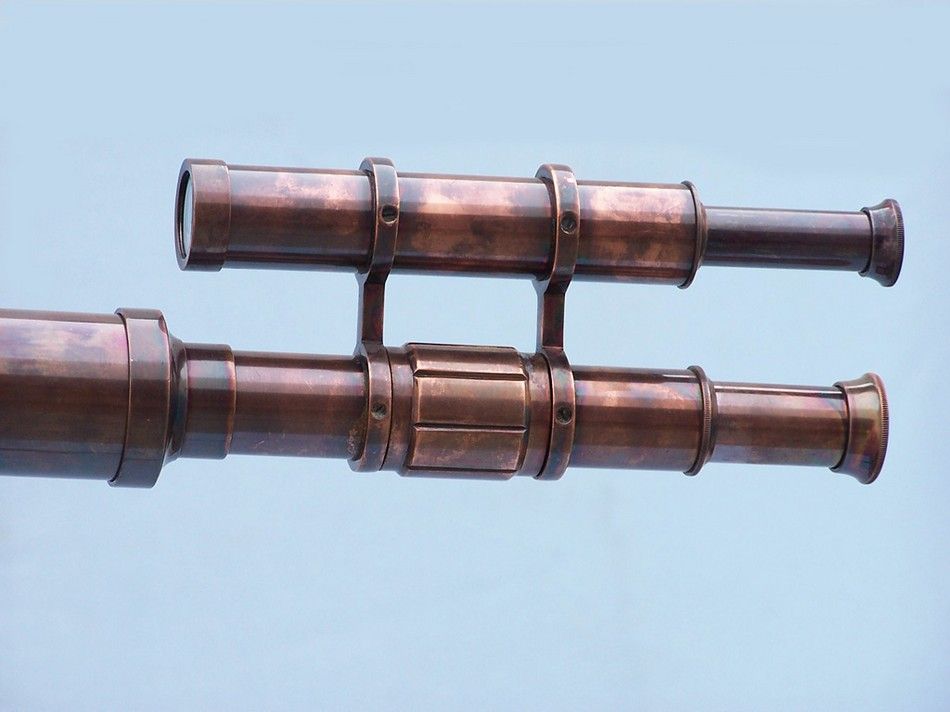 Floor Standing Antique Copper Griffith Astro Telescope 64""