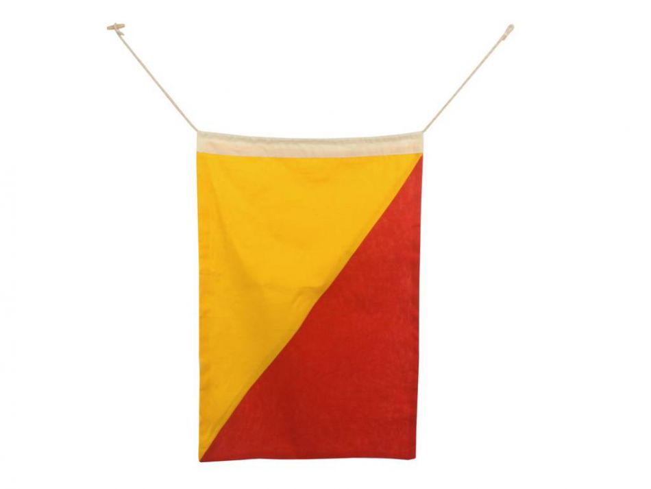 Letter O Cloth Nautical Alphabet Flag Decoration 20""