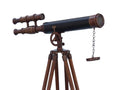 Floor Standing Bronzed With Leather Griffith Astro Telescope 50""