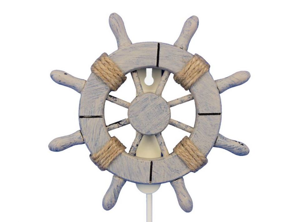 Rustic Decorative Ship Wheel With Hook 8""