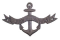 Cast Iron Ship Happens Anchor Sign 8""